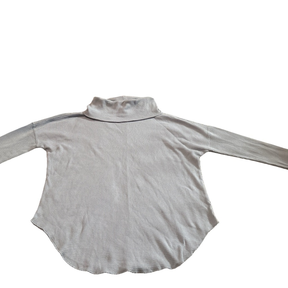 Women's Light Blue Turtleneck Long Sleeve Shirt Size Medium